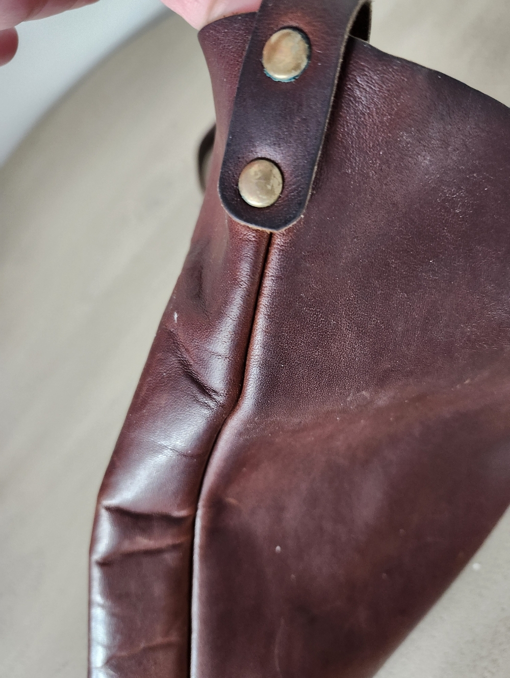 Leather Bag Raw Handmade - Picture 8 of 13